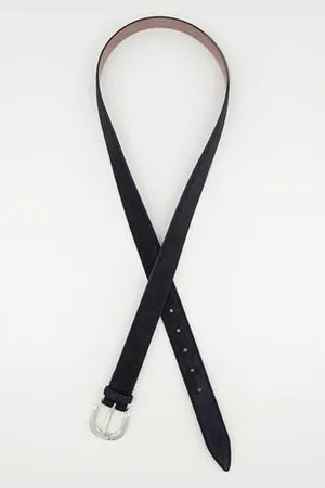 Ulla Popken Damskie duże rozmiary duże rozmiary plus size pasek, zamsz, wygląd skóry welurowej, metaliczne zapięcie 821761, , 155