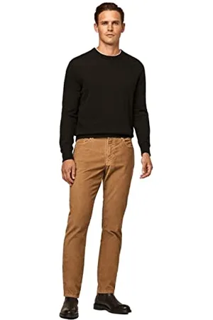Hackett Męskie spodnie Cord 5 PKT Pants, kolor taupe, 32 W/32 L