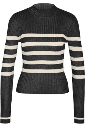 Noisy May NMFIFI L/S HIGH NECK RIB KNIT FWD NOOS, , S