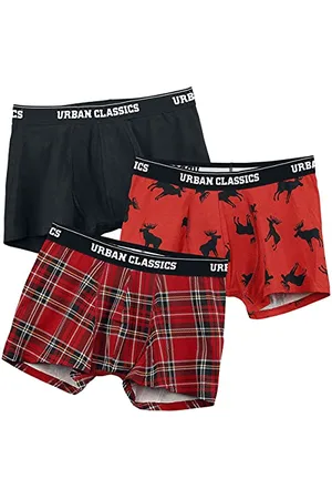 Urban classics Męskie bokserki Snowman Christmas Boxer, 3-pak, bokserki bożonarodzeniowe dla mężczyzn, rozmiary S - 5XL, , S