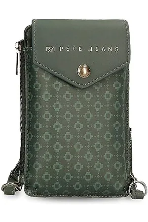 Pepe Jeans Bethany Portfele i portmonetki ze sztucznej skóry, czarne, zielone, różne rozmiary, , Talla única, Torba na ramię