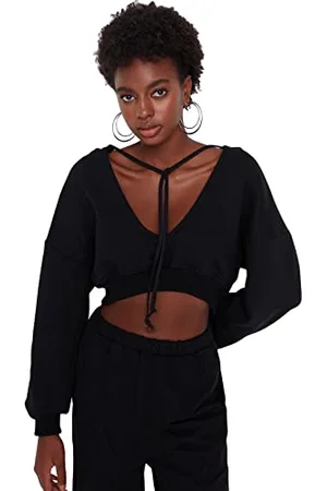 Trendyol Damska prosta bluza z długim rękawem, , XL