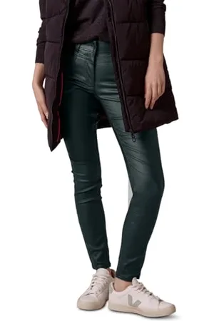 CECIL Damskie spodnie powlekane, zielony , 33W / 30L