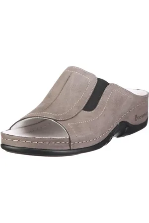 Berkemann Isabella 01105 damskie chodaki i klapki, Szary Stone 967, 42 EU