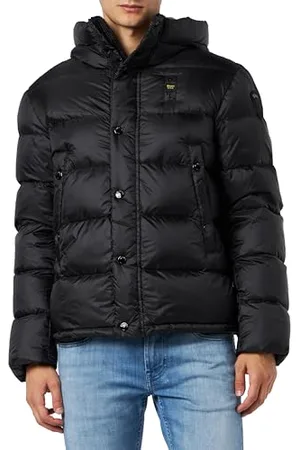 Blauer Kurtki Krótkie Wyściełane Pióro Kurtka Mężczyźni, , 3XL