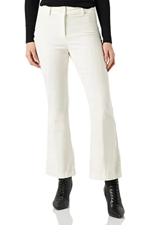 Moschino Midi Flare Fit Spersonalizowane Z Miłością Shiny Back Tag Damskie Spodnie swobodne, , 44