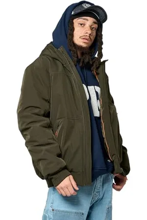 Kaporal 5 Kurtka męska, regularny krój, długi rękaw, kołnierz z kapturem, model królewski, ciemny kolor khaki, rozmiar M, , M