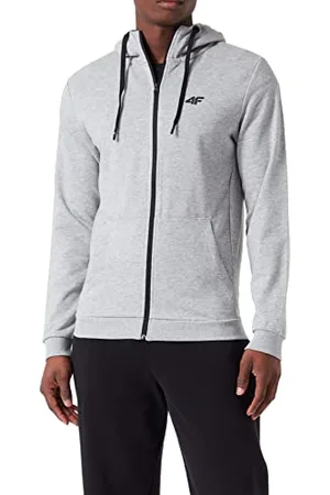 4F Męska bluza H4Z22-blm353, szara (Cold Light Grey Melange), S