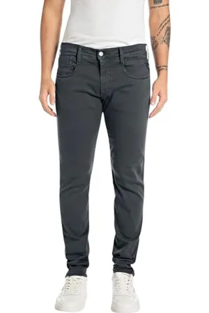 Replay Męskie dżinsy Slim Fit Anbass Hyperflex Colour Xlite, , 34W / 34L