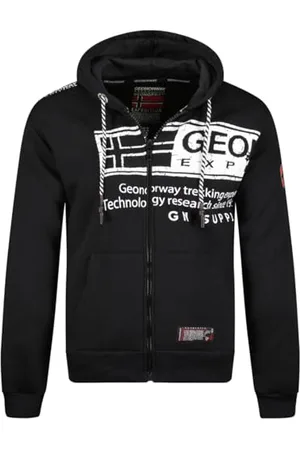 Geographical Norway Fernando Męska bluza z kapturem z kieszenią kangurka - Bluza z logo bluza z kapturem z kapturem ciepły długi rękaw - męska wiosna lato jesień zima ( L), , L