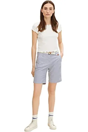 TOM TAILOR Damski Chino bermudy z paskiem 1031285, , 34