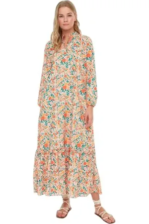 Trendyol Damska sukienka maxi o linii A, regularna, tkana sukienka, , 64