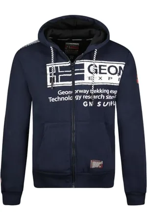 Geographical Norway Fernando Męska bluza z kapturem z kieszenią kangurka - Bluza z logo bluza z kapturem z kapturem ciepły długi rękaw - męska wiosna lato jesień zima ( S), , S