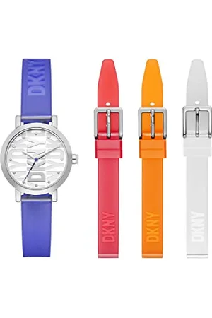DKNY NY6661SET Damski Zegarek Soho Quartz, 3 Ruch Ręki, Rozmiar Koperty 28 mm, Pasek z Poliuretanu Ny6661Set