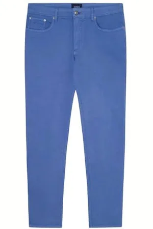 Hackett Męskie lniane spodnie ze sznurkiem, niebieskie (Avio), 32W/32L, , 32W / 32L