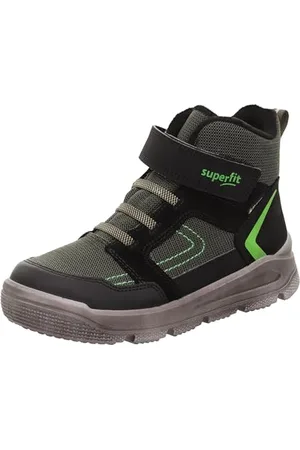 Superfit Jungen MARS leicht gefütterte Gore-Tex Stiefel, SCHWARZ/GRÜN 0010