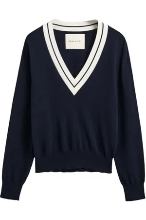 GANT Kontrastowy dekolt w serek, , L