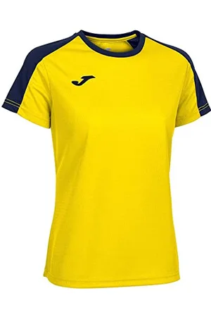 Joma Eco Championship T-Shirt z krótkim rękawem dla kobiet, żółty, granatowy