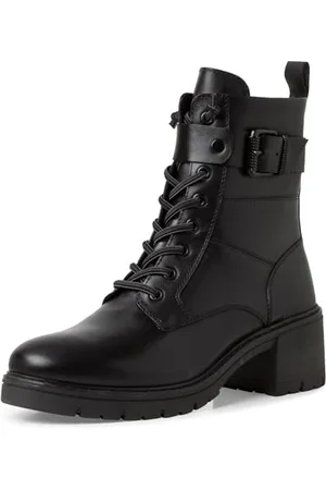 Marco Tozzi Damskie buty Bootie Laced 2-25259-43, modne kozaki, czarne, 37 EU, , 37 EU