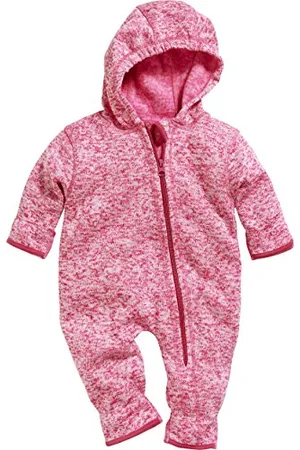 Playshoes Dziecięcy kombinezon polarowy, oddychający kombinezon unisex dla chłopców i dziewczynek, z długim zamkiem błyskawicznym i kapturem, melanżowy wzór, , 74