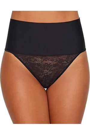 Maidenform Damskie stringi modelujące, bielizna wyszczuplająca brzuch, oddychająca elastyczna koronka, solidna kontrola, bielizna modelująca, XXL