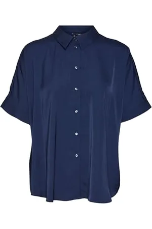 VERO MODA VMKATRINE S/S Oversized Shirt WVN NOOS, , XL