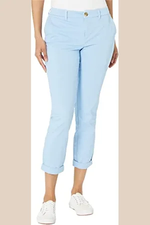 Tommy Hilfiger Damskie spodnie chinosy Hampton o luźnym kroju (rozmiar standardowy i plus), Breeze, 14, , 40