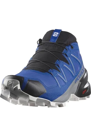 Salomon Speedcross męskie buty do biegania w terenie, gotowe do aktywności na świeżym powietrzu, stabilne, dopasowanie, Lapis Blue, czarny, biały, 42 EU