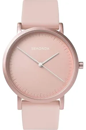 Sekonda Palette damski zegarek kwarcowy 34 mm z wyświetlaczem analogowym i silikonowym paskiem, , pasek