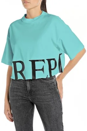 Replay Damska koszulka z krótkim rękawem, kolekcja Pure Logo, , XL