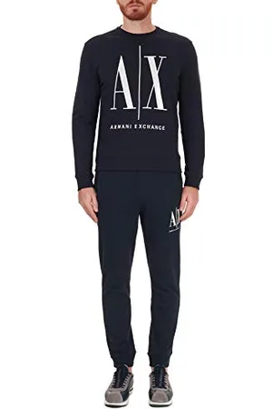 Armani Exchange Męskie spodnie sportowe Icon Tracksuit Bottom, niebieski, S