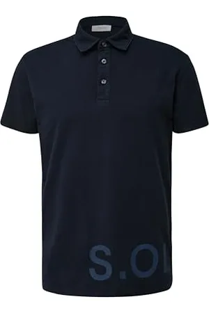 QS by s.Oliver Męska koszulka polo z nadrukiem logo, , L