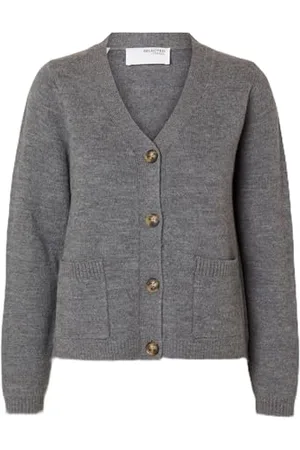 SELECTED SLFANA LS KNIT CARDIGAN NOOS, , XS