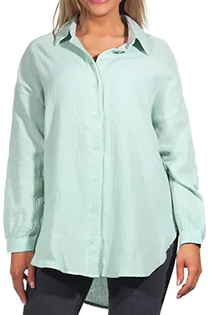 ONLY ONLTHYRA damska długa koszula oversized bluzka z długim rękawem klasyczna tunika górna część z rozcięciami, , XS