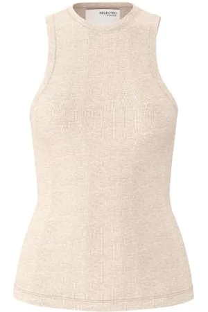 SELECTED Damski tank top prążkowany, , M