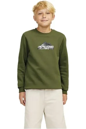 JACK&JONES JUNIOR Bluza chłopięca Jcomountain Logo Sweat Crew Neck Sn Mni, , 104