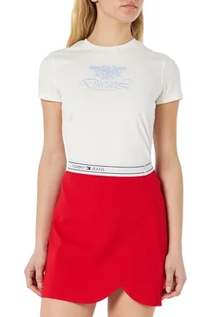 Tommy Hilfiger Damska spódnica z logo taśma mini krótka, , XXS