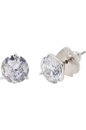 Kate Spade Trio Prong Studs, Clear/Silver