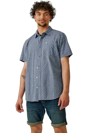 Kaporal 5 Koszula, model ROMAK, mężczyzna, , XL; regularny krój, krótkie rękawy, kołnierz koszulowy, , XL