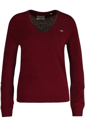 GANT Extrafine Lambswool dekolt w serek, , L