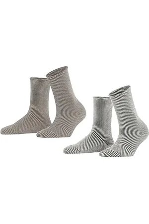 ESPRIT Kobiety Vertical Stripe 2-Pack W SO Organiczna Bawełna z wzorem 2 Pak, Wielokolorowy (Sortiment 0030), 35-38