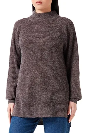 Ichi IHMARAT LS2 damski sweter z dekoltem w kształcie litery T, , XL