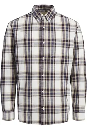 JACK & JONES JPRBLUBROOK SLUB Check Shirt L/S, , S