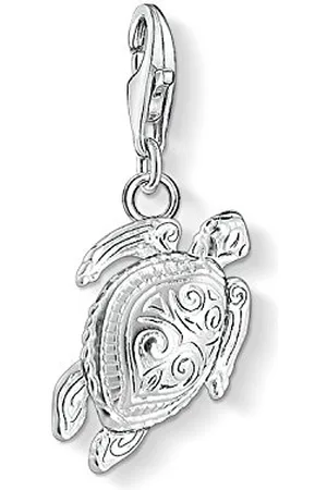 Thomas Sabo Charm Club srebrna emaliowana zawieszka żółw 1222-007-12, Metal, Bez kamieni szlachetnych