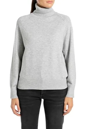 Replay Damski sweter z golfem oversize, , XS