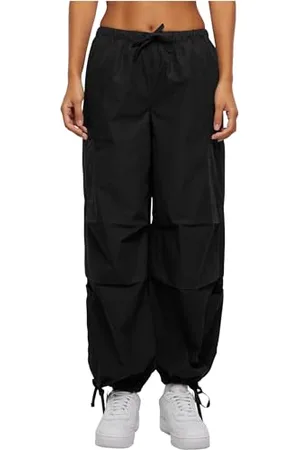 Urban classics Damskie spodnie damskie Cotton Cargo Parashute Pants Black 5XL, , 5XL