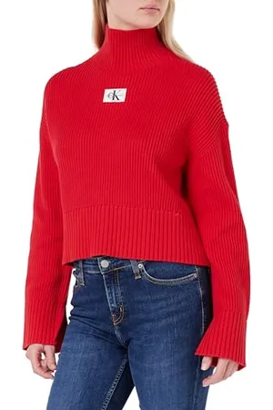 Calvin Klein Jeans Pulowery damskie z etykietą grube, , XXS