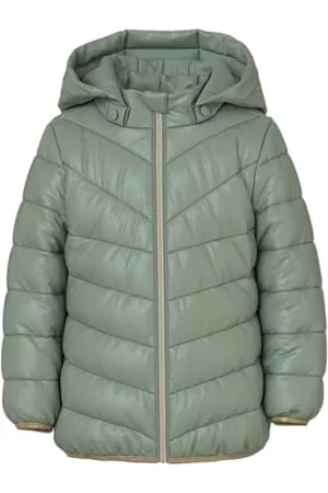 NAME IT Dziewczęca kurtka NMFMONEY PB pikowana kurtka, zielona, 98, , 98 cm