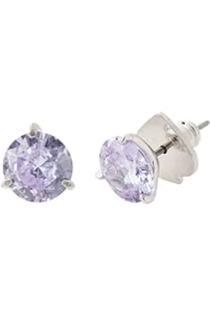 Kate Spade Trio Prong Studs, Light Amethyst