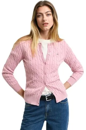 GANT Stretch Cotton Cable Cardigan, , S